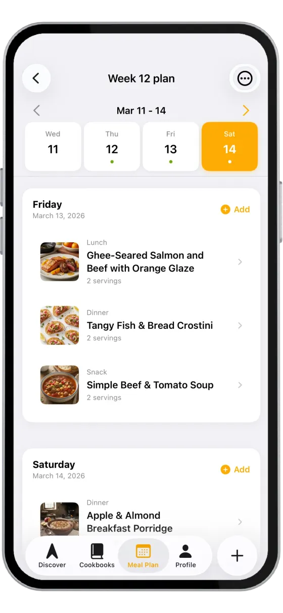 Plan the whole week in minutes
